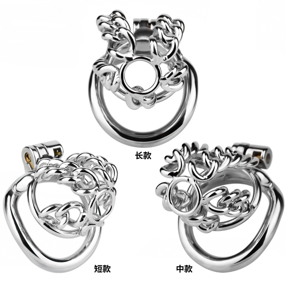 Steel Chain - Nieuwe Metalen Stalen Ketting Kuisheidskooi Penis
