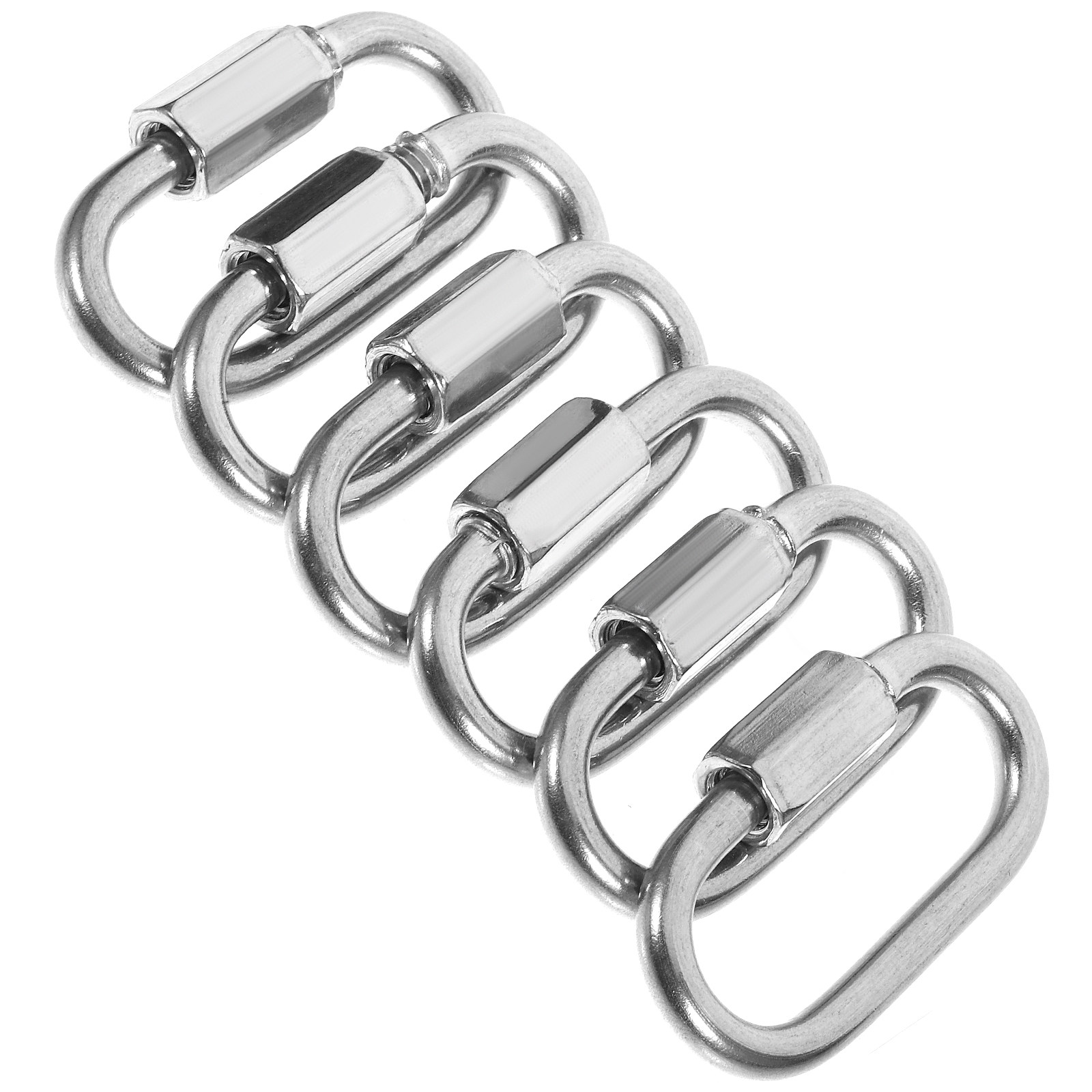 Steel Chain - 6 stuks roestvrijstalen snelkoppelingen voor kettingen,