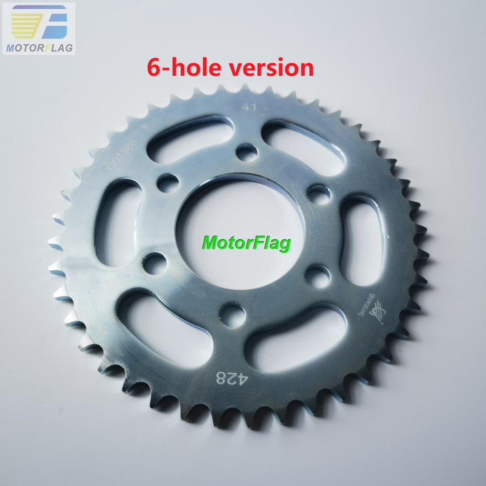 428 Chain - Achterkettingtandwiel 428-41T (Nieuw type, 6-gaats versie)