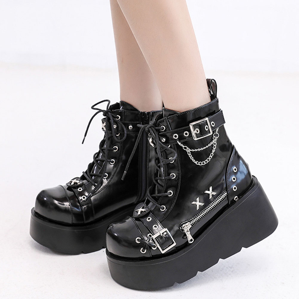 Nieuwe dames goth platform enk - Motorcycle Chain recensie en prijs