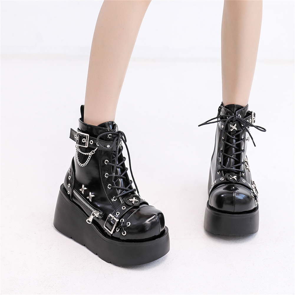 Nieuwe dames goth platform enk - Motorcycle Chain recensie en prijs
