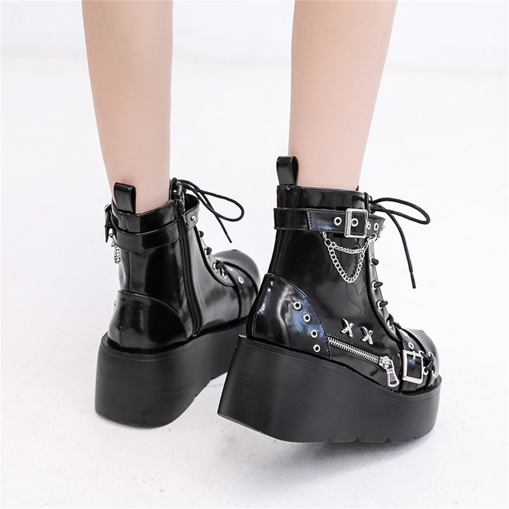 Nieuwe dames goth platform enk - Motorcycle Chain recensie en prijs