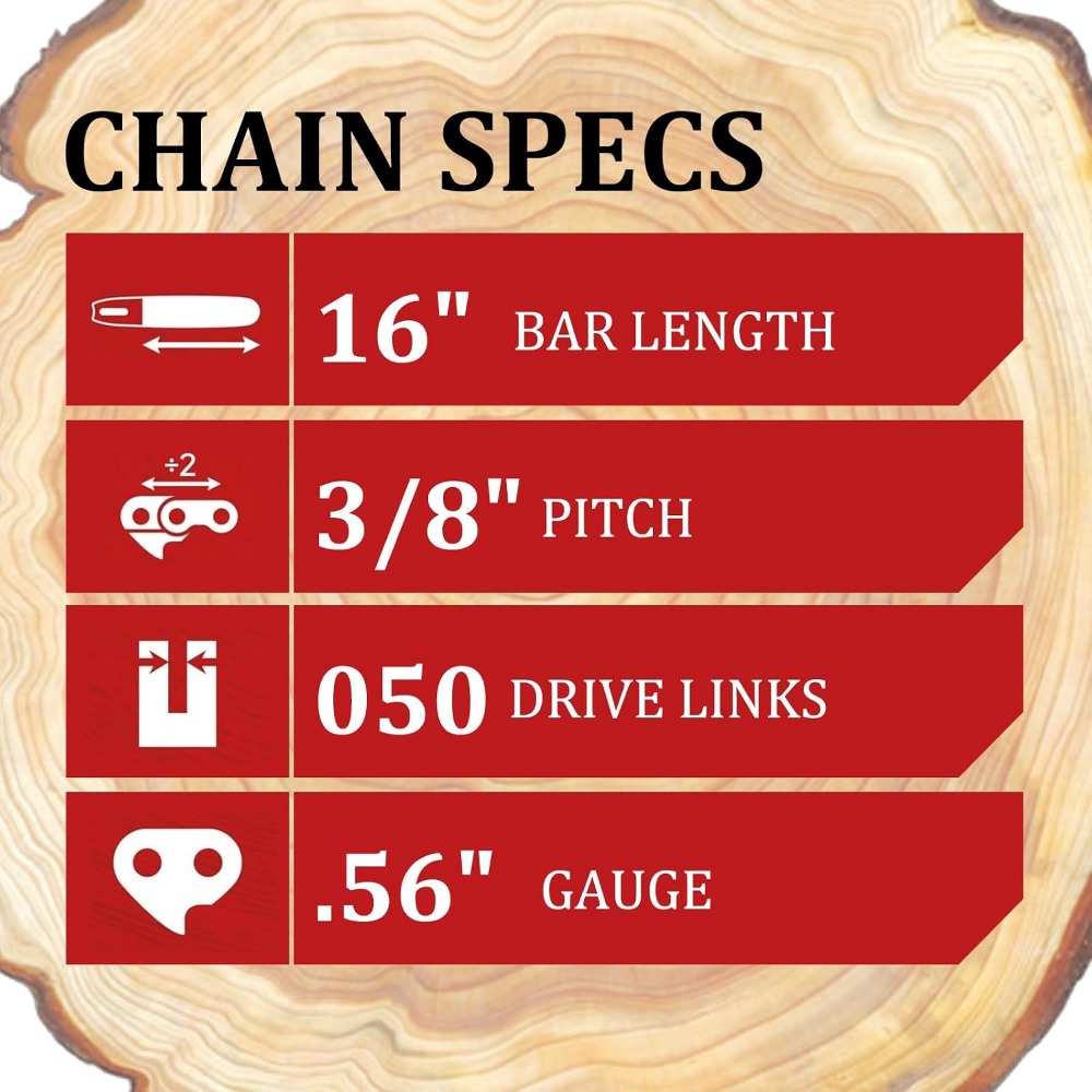 16 inch kettingzaagketting met - Ansi Chain recensie en prijs